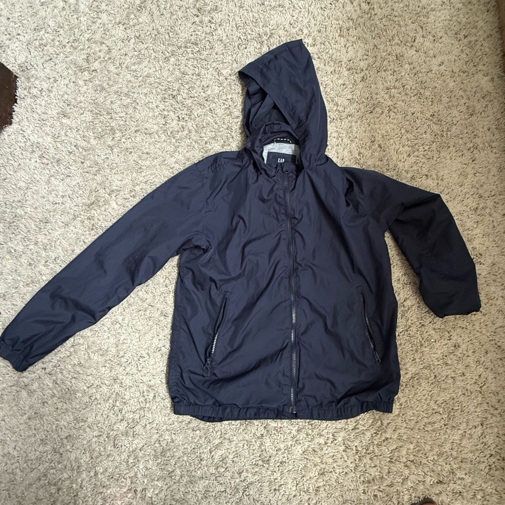 Boys Gap Navy Hooded Windbreaker Jacket Hooded XXL kids